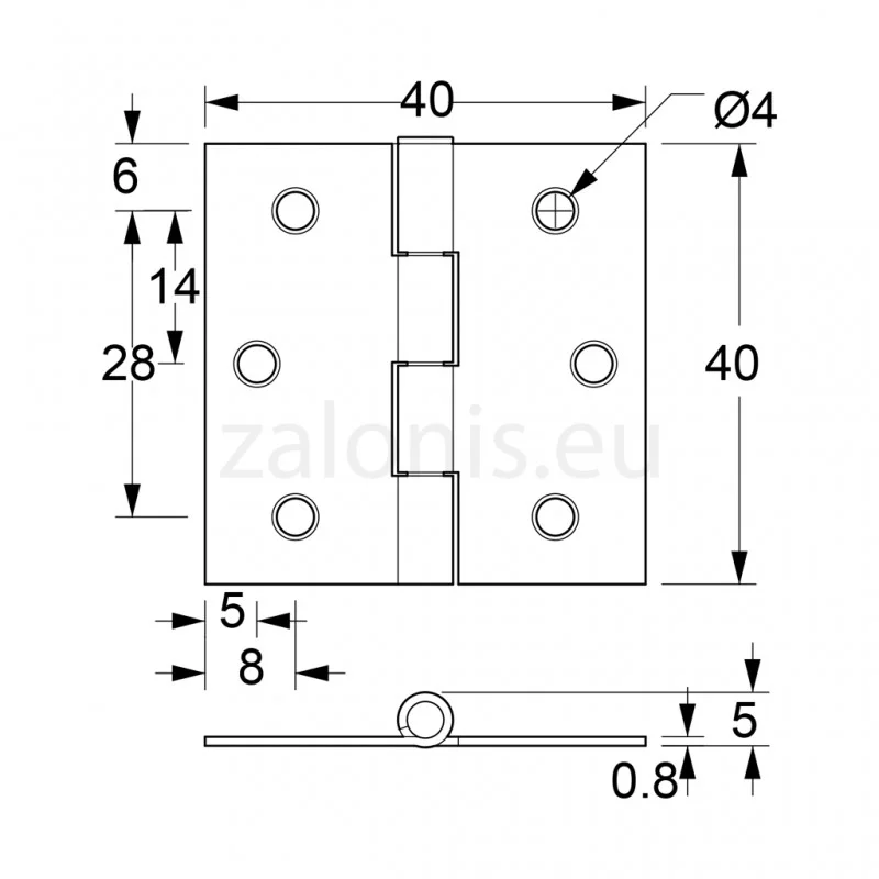 ΜΕΝΤΕΣΕΣ ΠΛΑΚΑ ΣΙΔΕΡΕΝΙΟΣ 40x40 ΓΑΛΒΑΝΙΖΕ ITALY